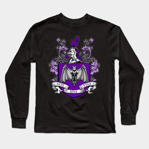 Bat Crest (Purple) Long Sleeve T-Shirt by artofadornment